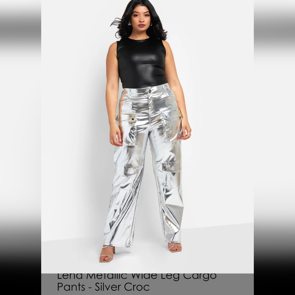 Silver cargo pants